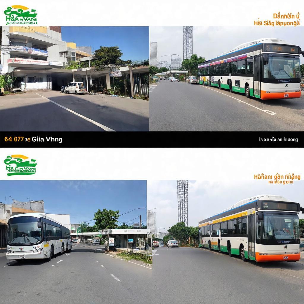 Hinh anh the hien su khac nhau giua van phong Ha Son Hai Van 677 Giai Phong va Ben xe Giap Bat